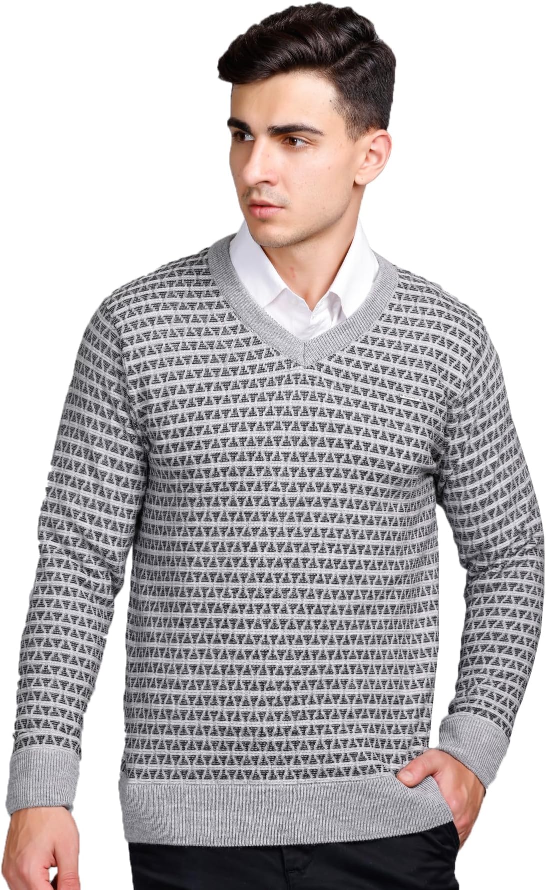 GODFREY V Neck Full Sleeve Sweater for Man Winter Pullover