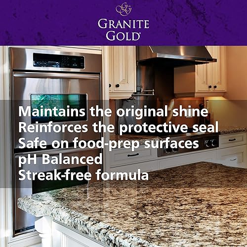 Miniatura 5 de Granite Gold Spray polaco, brillo sin rayas para encimeras de granito, cuarzo, mármol, travertino, piedra natural, 24 onzas líquidas (paquete de 2)
