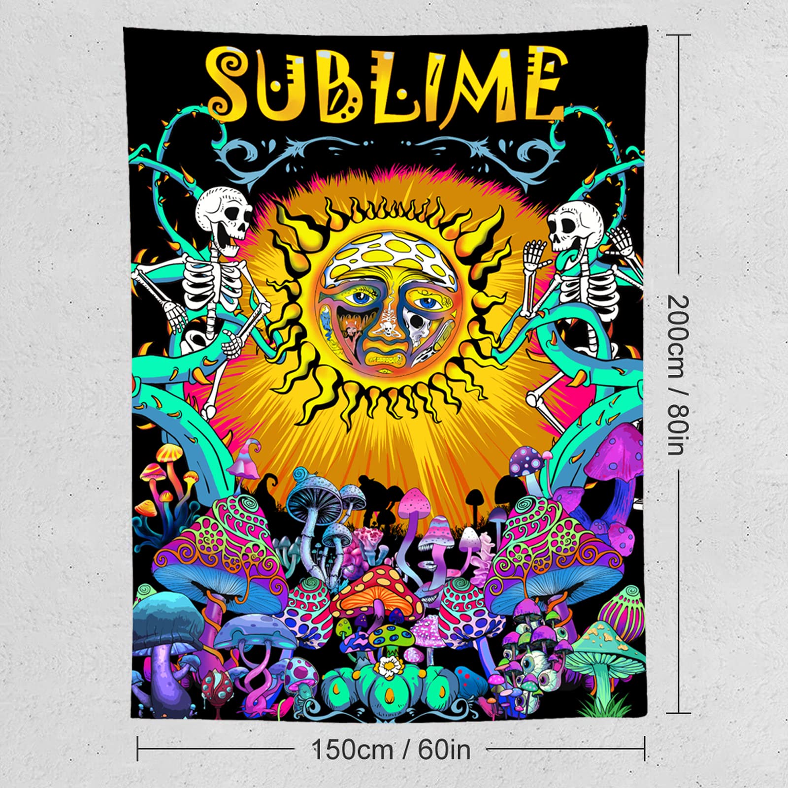 Plesiu Youngfit The Sun Tapiz De Pared Psicodelico Para Colgar | Desertcart  Seychelles, image size:1600x1600