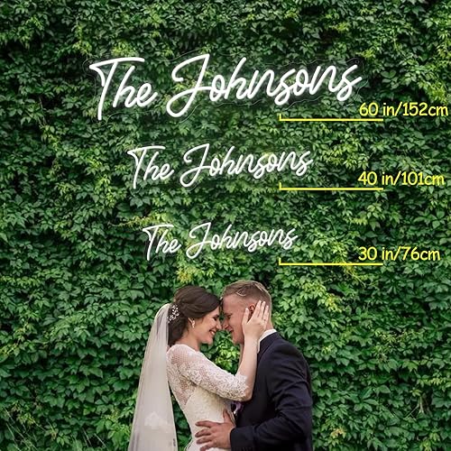 Miniatura 8 de Letrero de neón profesional con nombre personalizado, letrero de neón LED personalizable más grande para telón de fondo, decoración de bodas, micro