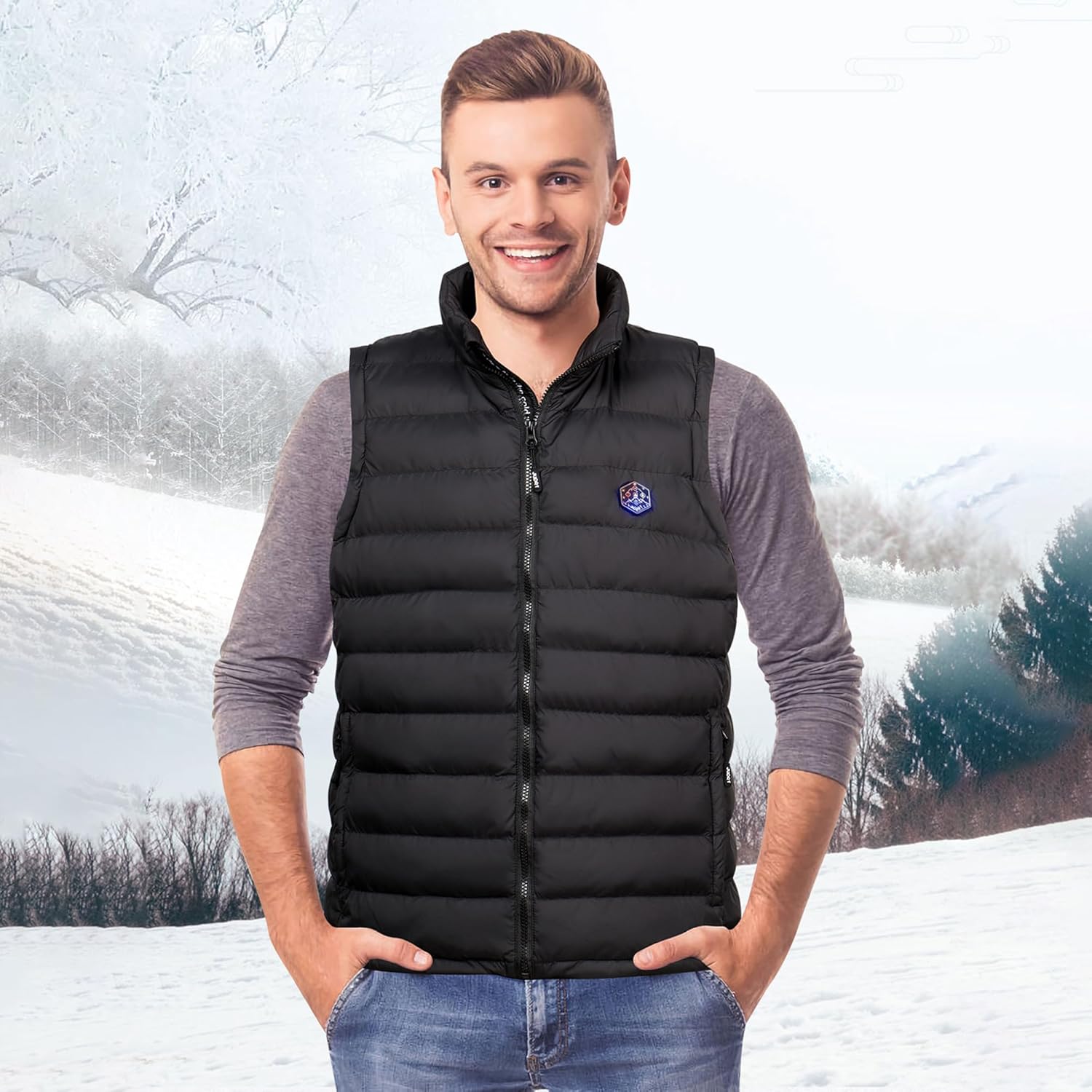 Heated Vest for Men with Battery Pack, Lightweight Heated Vest with 14400mAh, 9 Heating Zones, 3 Heat Settings - Image 6