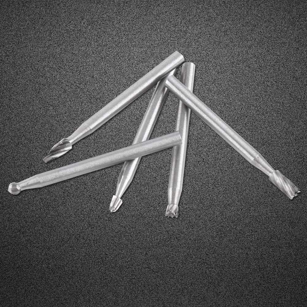 10pcs Juego de Fresas para Metal 1/8", Fresas Rotativo Accesorios de tallado para Bricolage Carpintería Tallado en metal