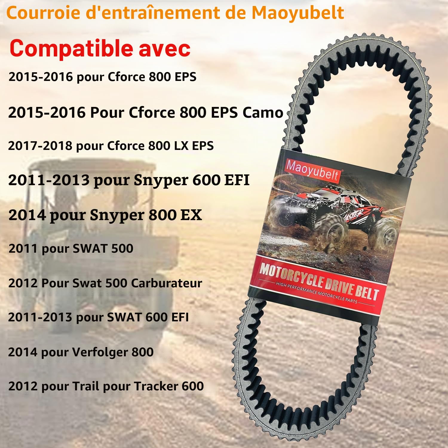 Courroie de transmission 1 pièce 0JWA-055000-1000 Courroie de transmission pour véhicules tout-terrain pour CF1000 1000cc Z1000 ATV UTV ATV1000 pour CF-Moto 2011-2018