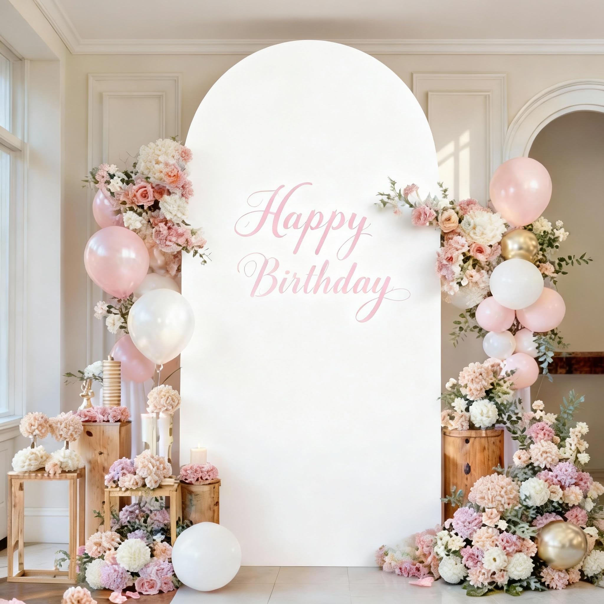 Photo 1 of Jobkoo White Arch Backdrop Stand 6.6FT