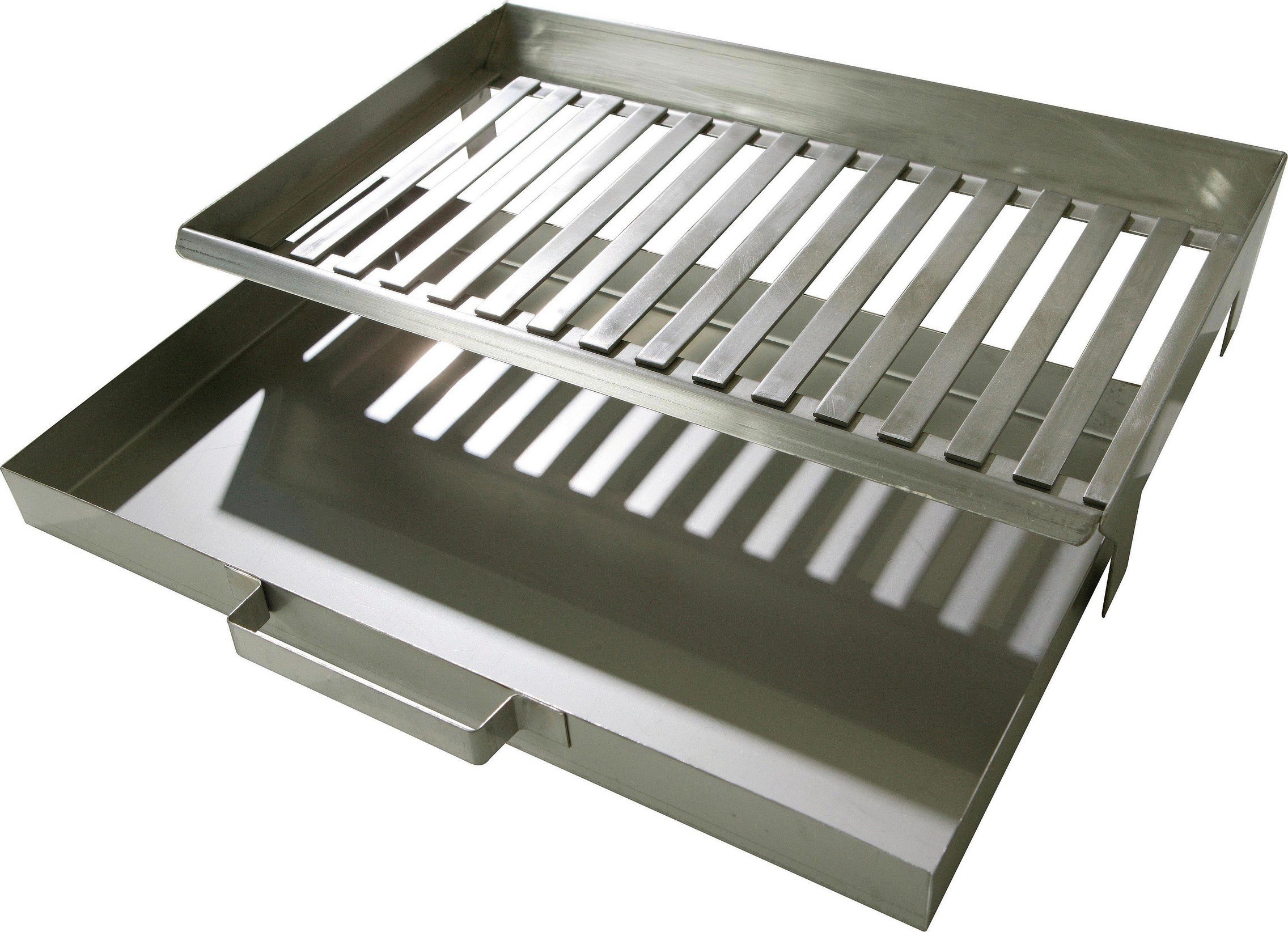 Buschbeck Fire Grate Grill Accessories, with Ash Pan, Stainless Steel, 30 x 18 x 9 cm 90013.000