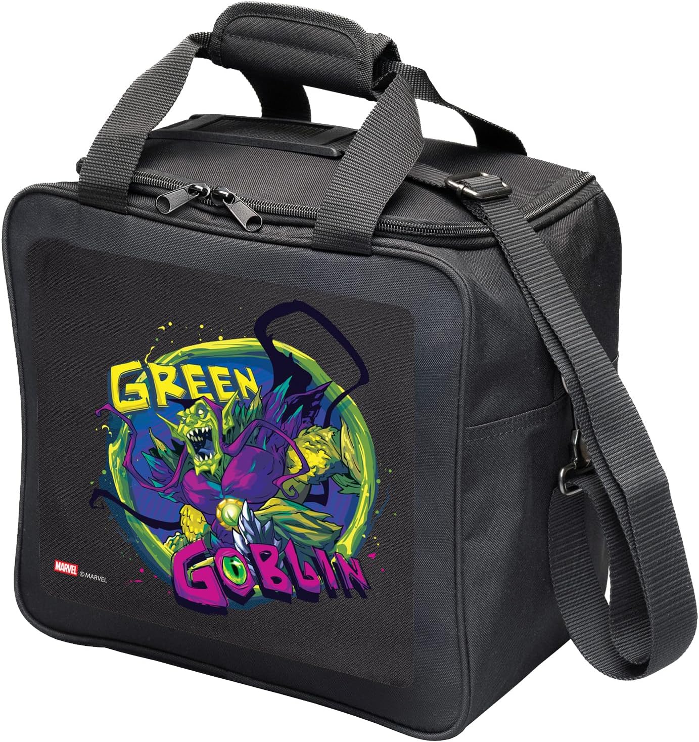 KR Strikeforce Marvel Bowling Ball Tote Bag with Inside Shoe Storage and Side Accessory Pocket