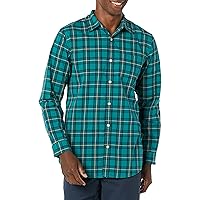 Amazon Essentials Camicia in Popeline Elasticizzato A Manica Lunga dalla vestibilità Aderente Uomo