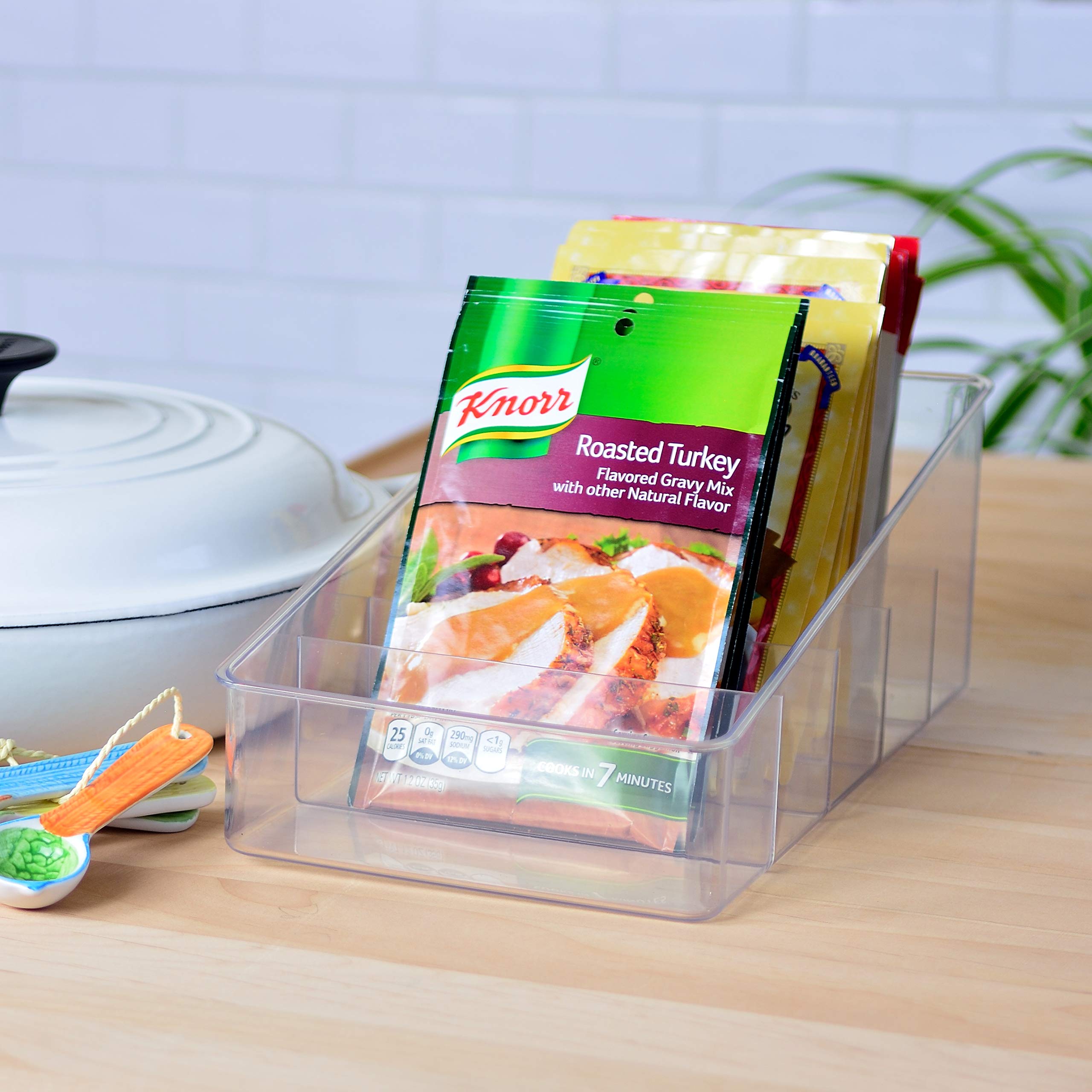 Youngever Plastic Kitchen Packet Storage Organiser, 27cm x 15cm x 10cm