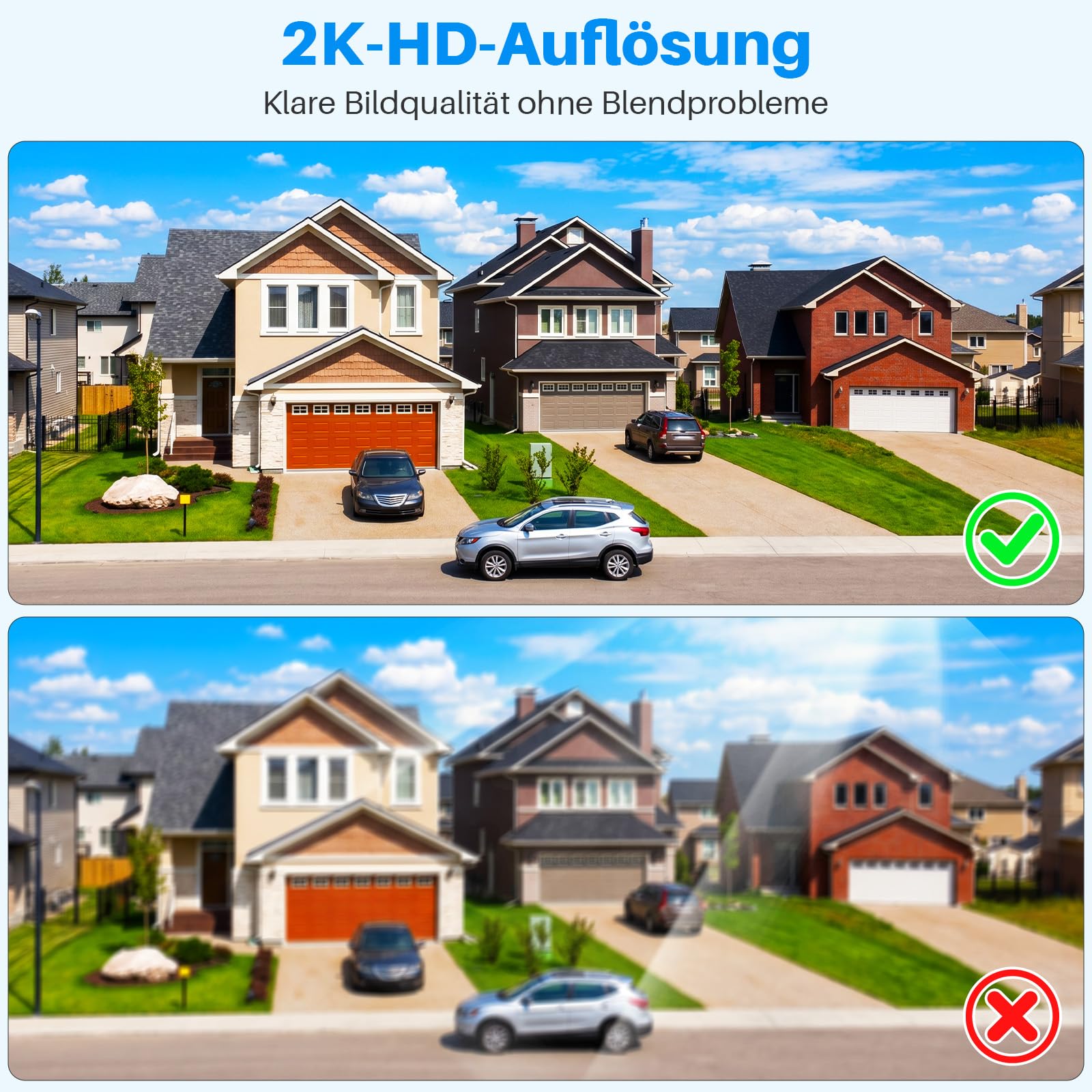 Fensterkamera Innen,2K 3MP MiNi Kamera Außen,5GHz&2,4GHz WiFi mini überwachungskamera aussen mit KI-gestützte verbesserte Farbnachtsicht, Fenster Kamera Personen-/Bewegungserkennung, 24/7-Aufzeichnung