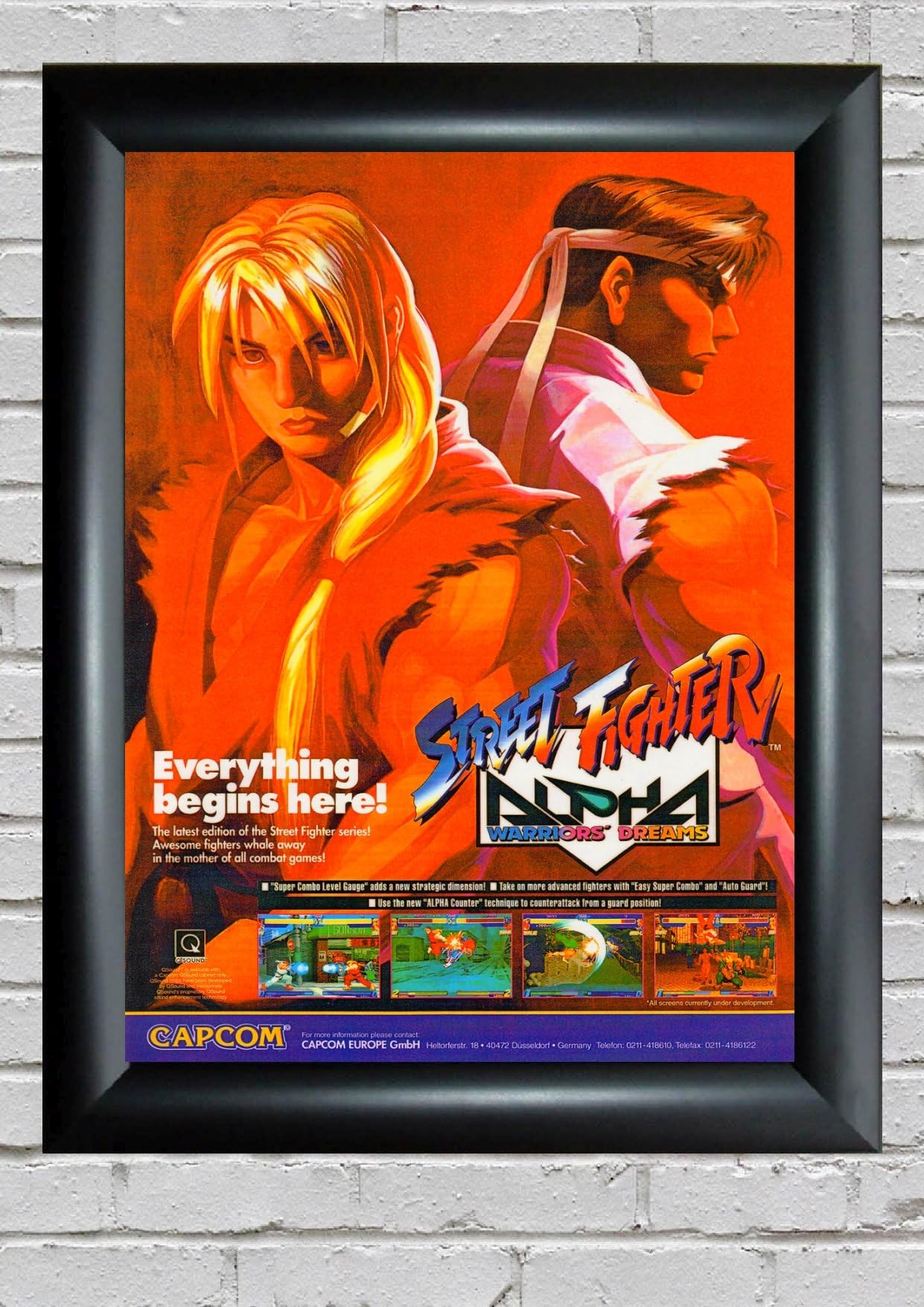 SonicPrint Arcade Games Room Poster Street Fighter Alpha