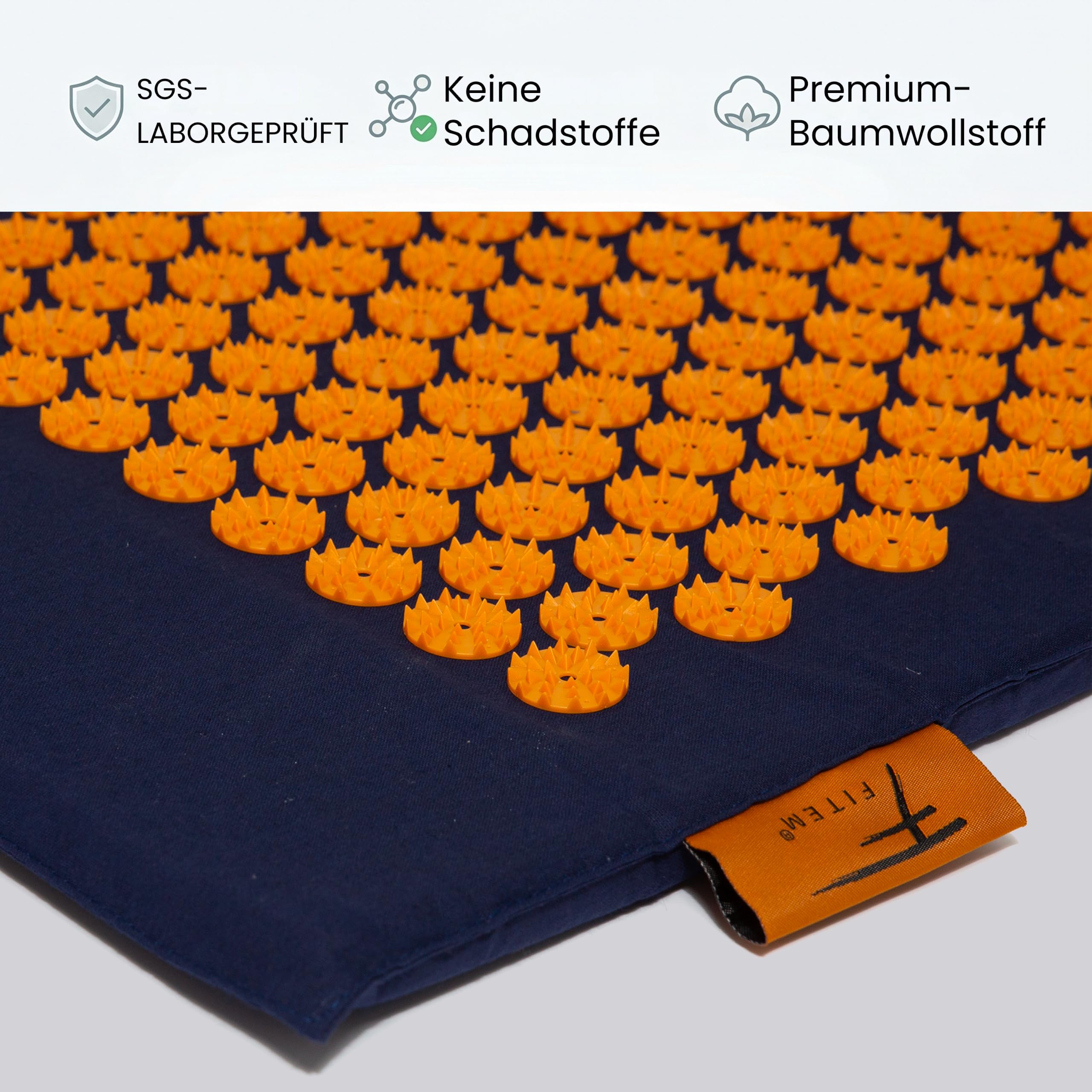 XL Akupressurmatte mit Kissen Massage lindert Rücken und Nackenschmerzen Ischias Entspannung