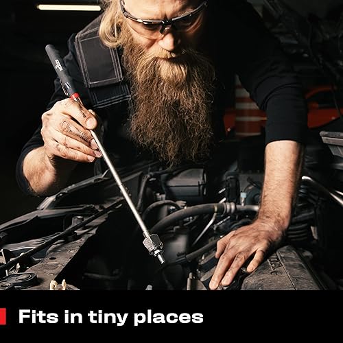 Vista 49 de NoCry Premium Agarrador flexible de 36”, herramienta magnética de recolección con fuerza de tracción de 16 lb y espejo telescópico para inspección