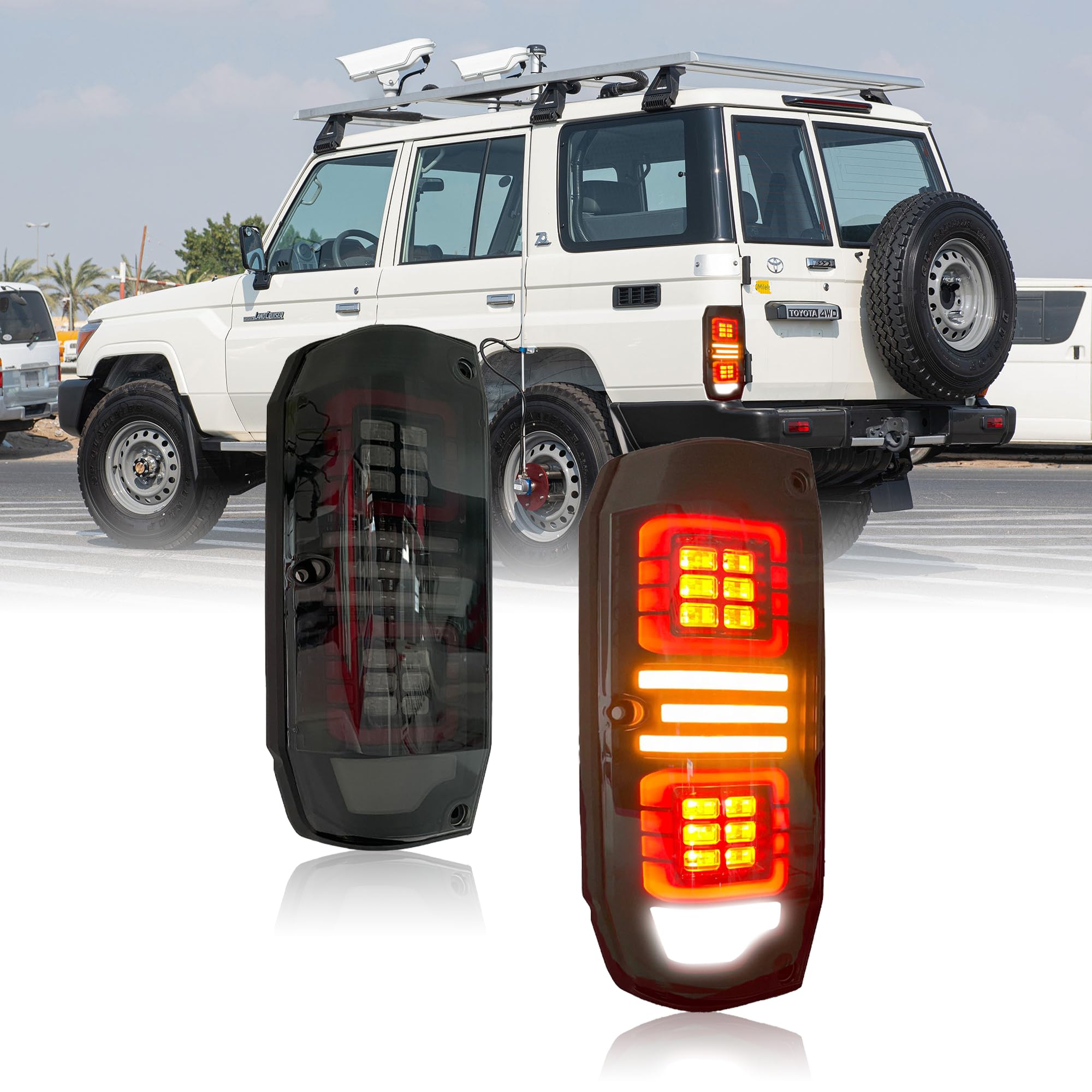 Amazon.com: KYSLFZ Tail Lights Assembly for Toyota Land Cruiser