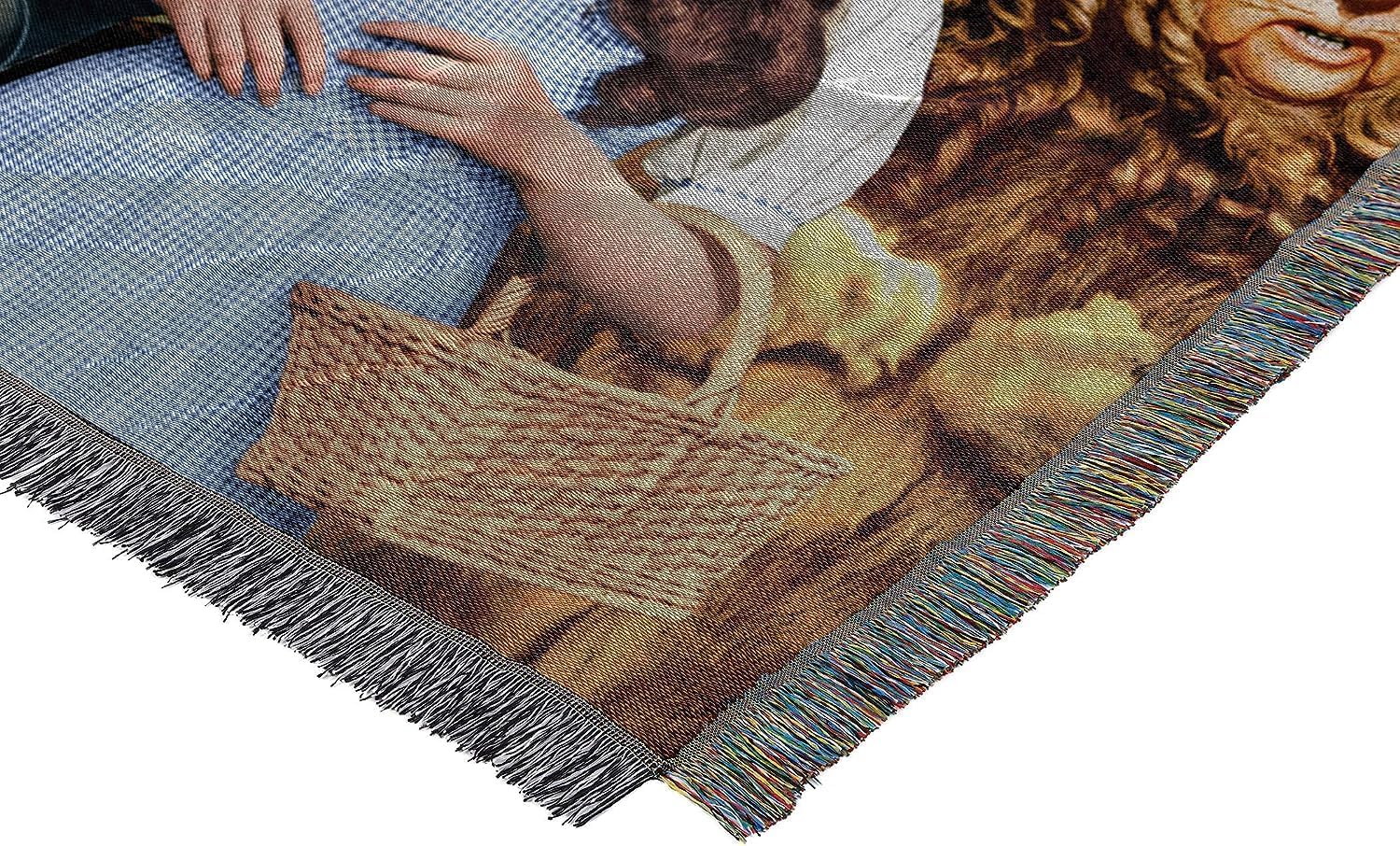NORTHWEST Warner Brothers Wizard of Oz, 'Group' Woven Tapestry Throw Blanket, 48" x 60", Multi Color