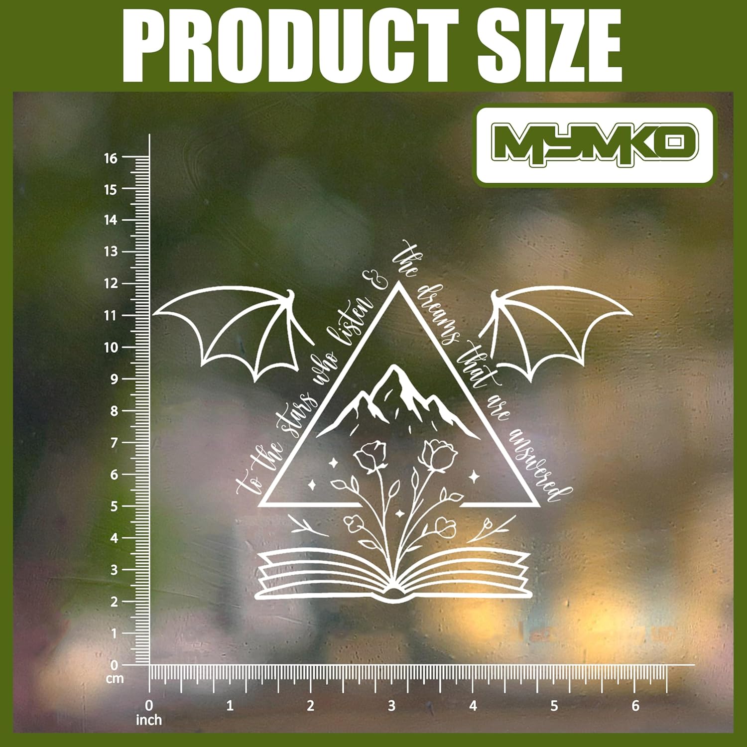 to The Stars Who Listen Decal, ACOTAR Car Window Decals, 6 Inches UV DTF Tranfer Car Stickers, Fantasy Reader Weatherproof Car Truck Window Bumper Sticker, Bookish Car Decals for Book Lovers - Image 5