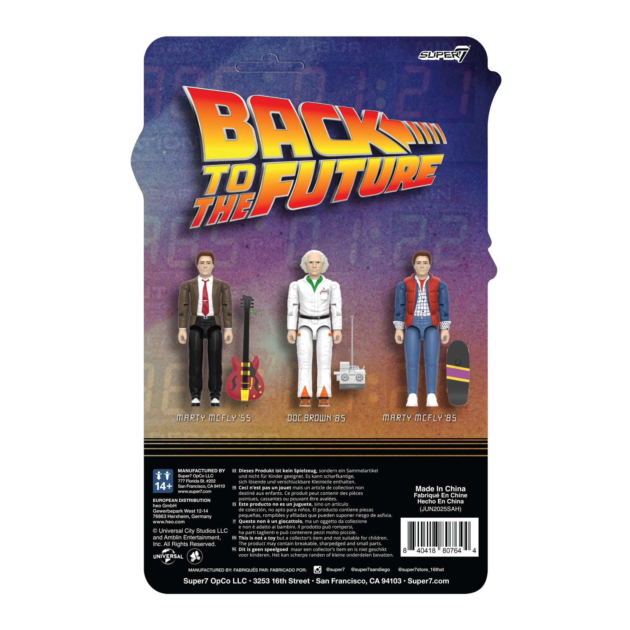 Amazon.com: Super7 Reaction+ Back to the Future Marty McFly (1985