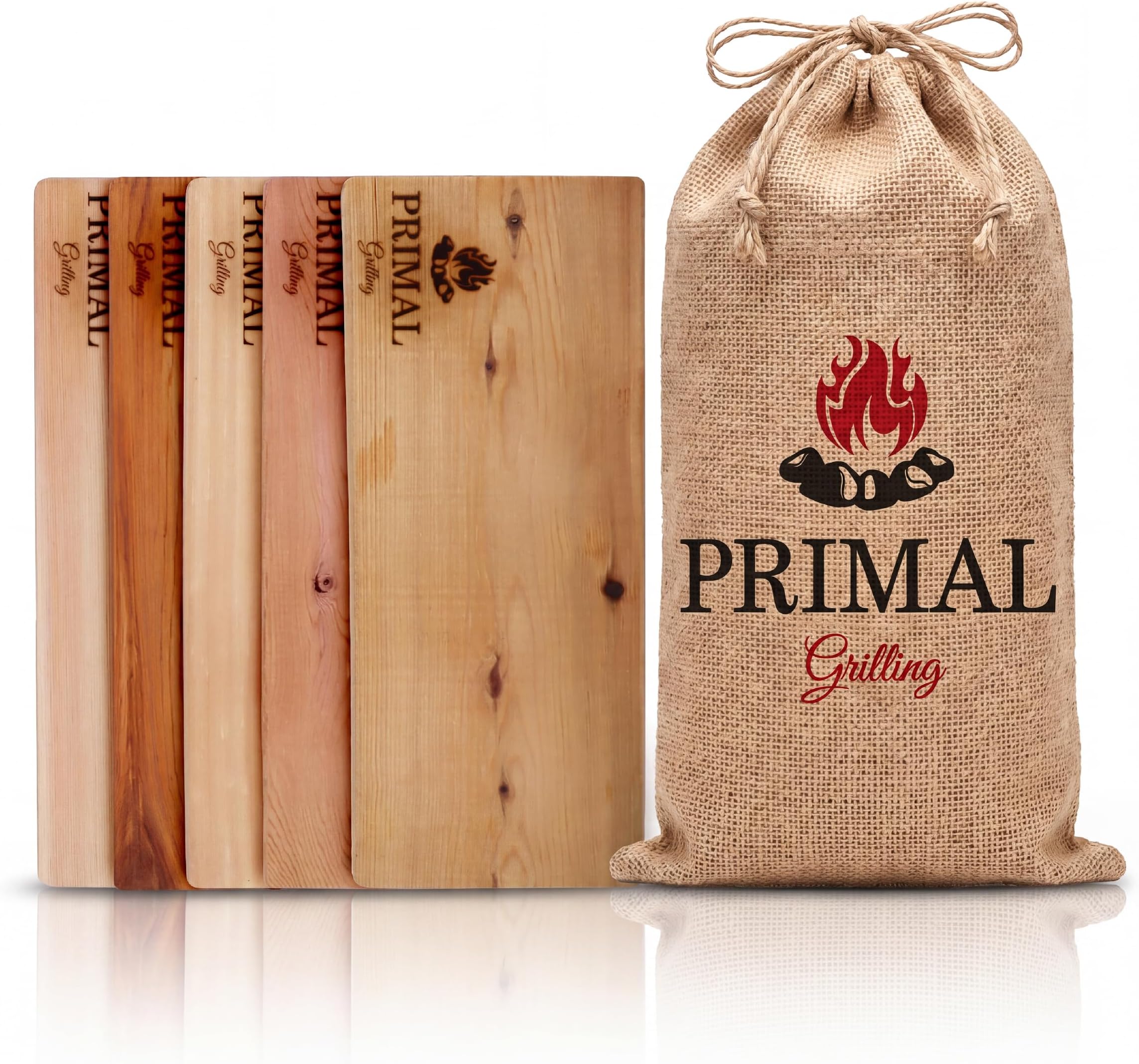 Premium Cedar Planks for Grilling Salmon โ 5 Pack | Extra Thick Kiln-Dried Western Red Cedar | Made in Canada | Natural Wood Grilling Planks for Salmon, Fish, Meat & Veggies | Reusable BBQ Planks