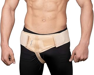 Wonder Care-Right side Inguinal Hernia Support Truss brace for Single Inguinal hernia Belt for men or Sports Hernia with One Removable Compression Pads & Adjustable Groin Straps Surgery & injury Recovery belt -Large