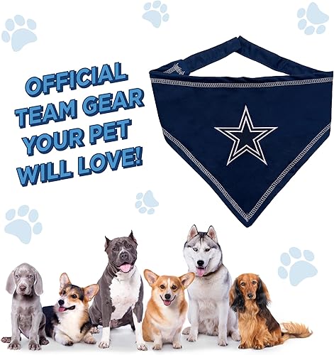 Miniatura 7 de Pets First NFL Dallas Cowboys TIE - Bandana para perro, grandeXL. Bandana para perro, babero para mascotas, gatos, perros, la mejor bandana para el