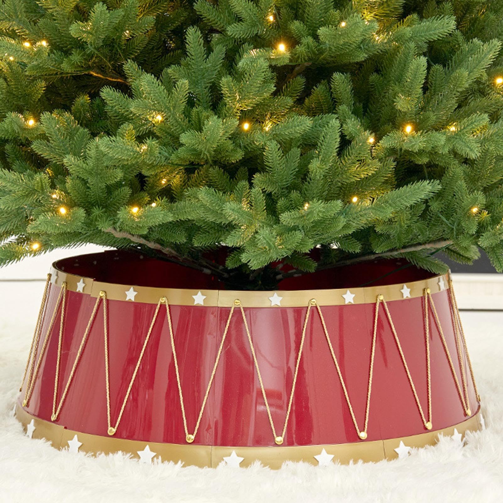 Copertura Per Albero Di Natale Artificiale 65cm Collare Gonna Supporto | Accessorio Natalizio per Interni Esterni Ingresso Giardino Ufficio Soggiorno Patio