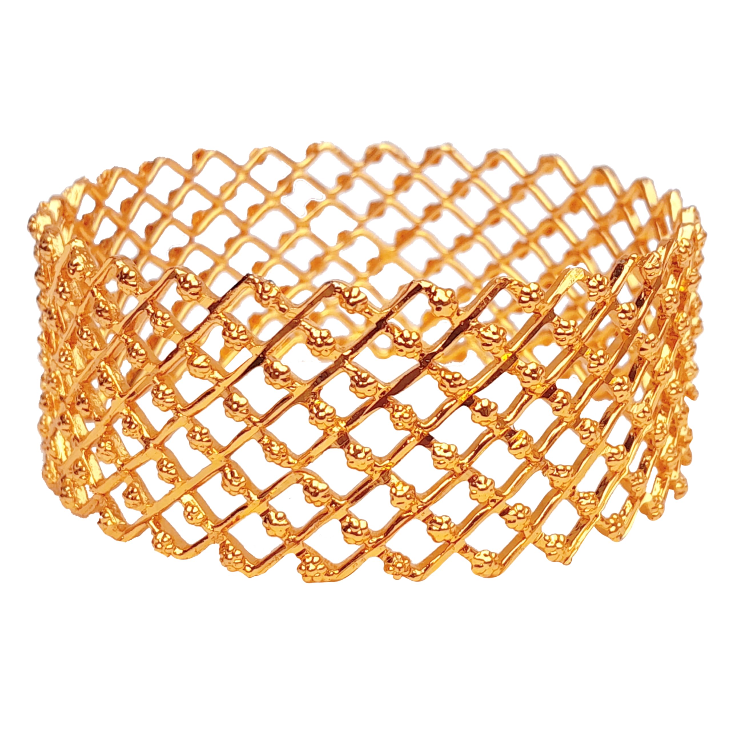 Laal Amrood Gold Plated Metal Women Bracelet, Kada Bangle, Gold Plated Kadaa Bracelet, Criss Cross Womens Bracelet Versatile and Stylish Wrist Accessory for Girls on Any Occasion (2-8) (B0CQP3X9B8) Amazon Price History, Amazon Price Tracker