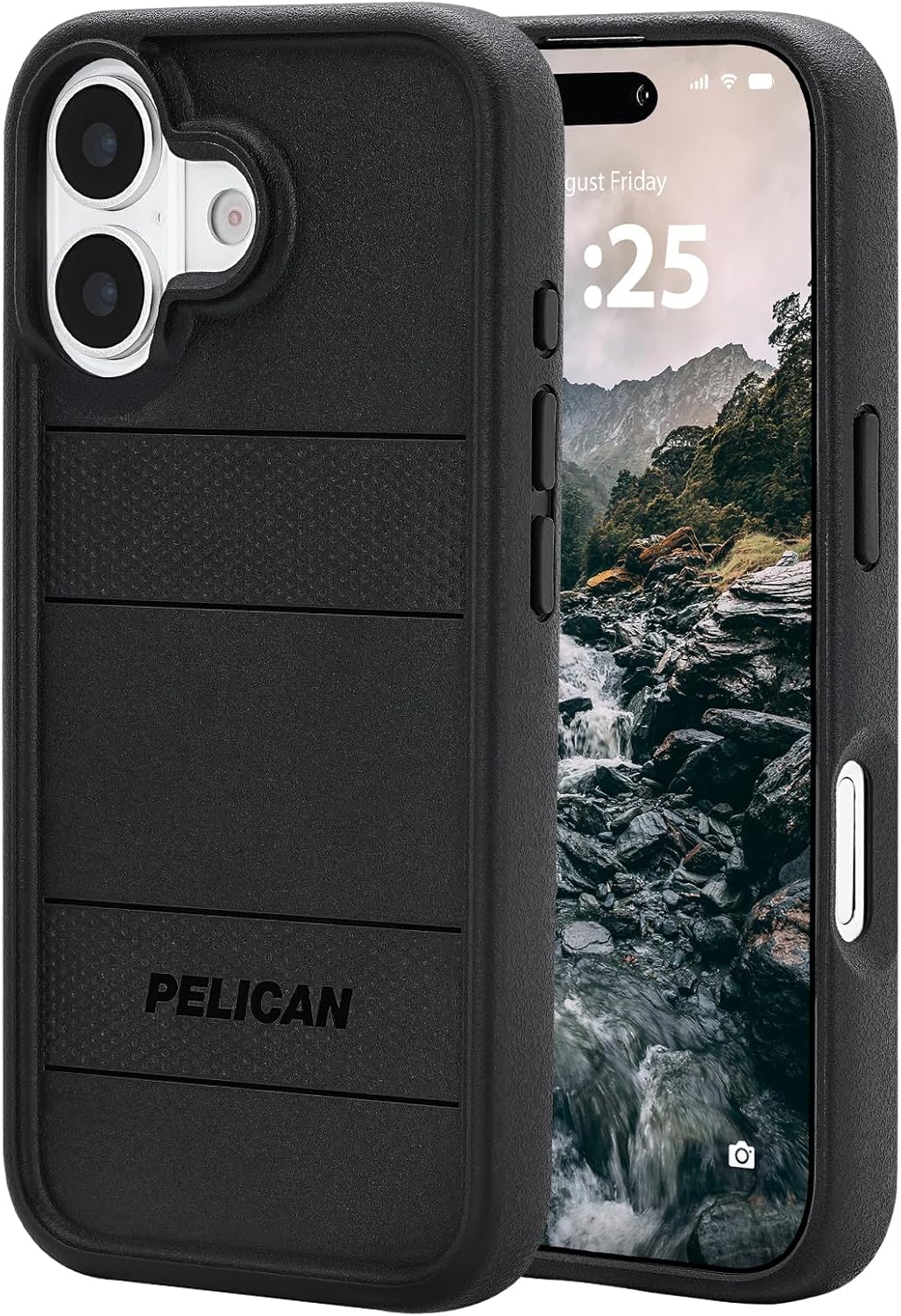 Pelican Protector iPhone 17 Case [Compatible with MagSafe] Rugged Magnetic Phone Case with 16ft Military-Grade Drop Protection - Heavy Duty Phone Cover for iPhone 17 - Black