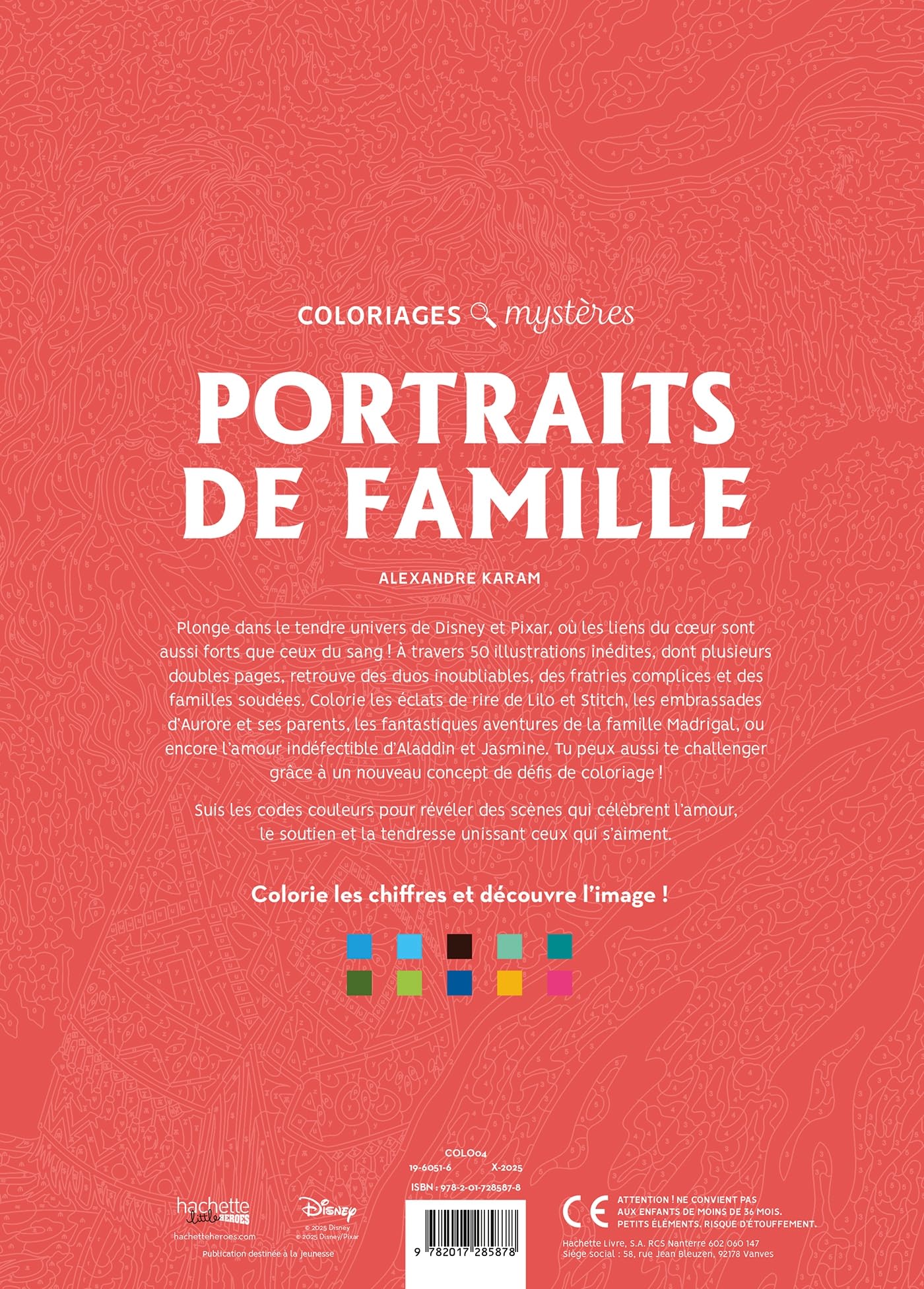 Portraits famille: Colorie les chiffres et découvre l'image