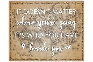 It Doesn't Matter Where You're Going Typography Wall Art Print