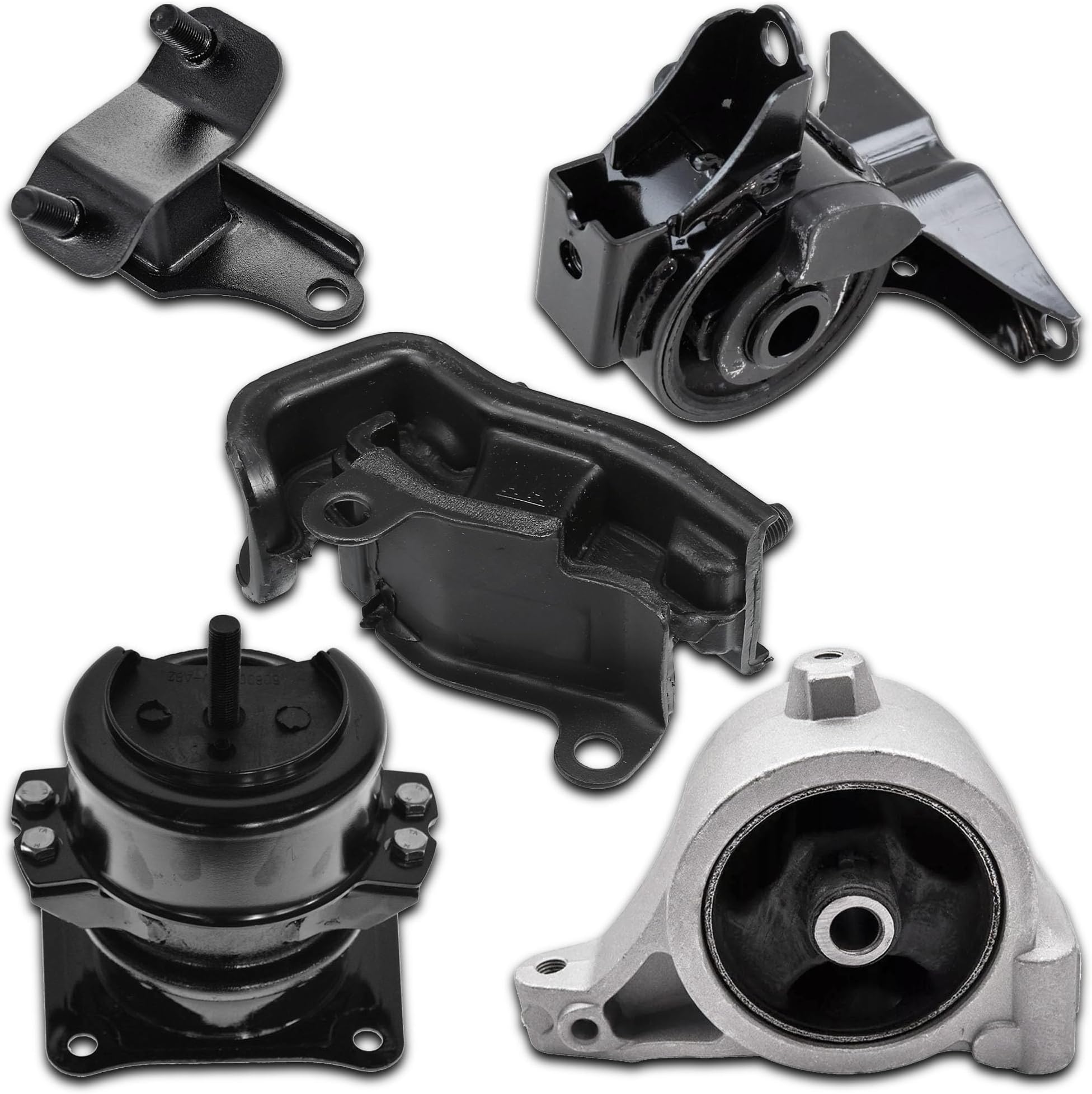 Engine Motor Mount and Transmission Mount Kit Compatible with 2001-2002 Acura MDX, 2003-2004 Honda Pilot 3.5L 4WD Front and Rear Motor Mount