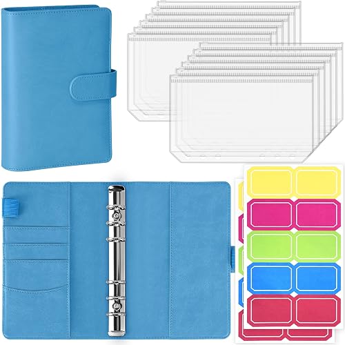 Antner A6 Budget Binder with Zipper Cash Envelopes for Money
