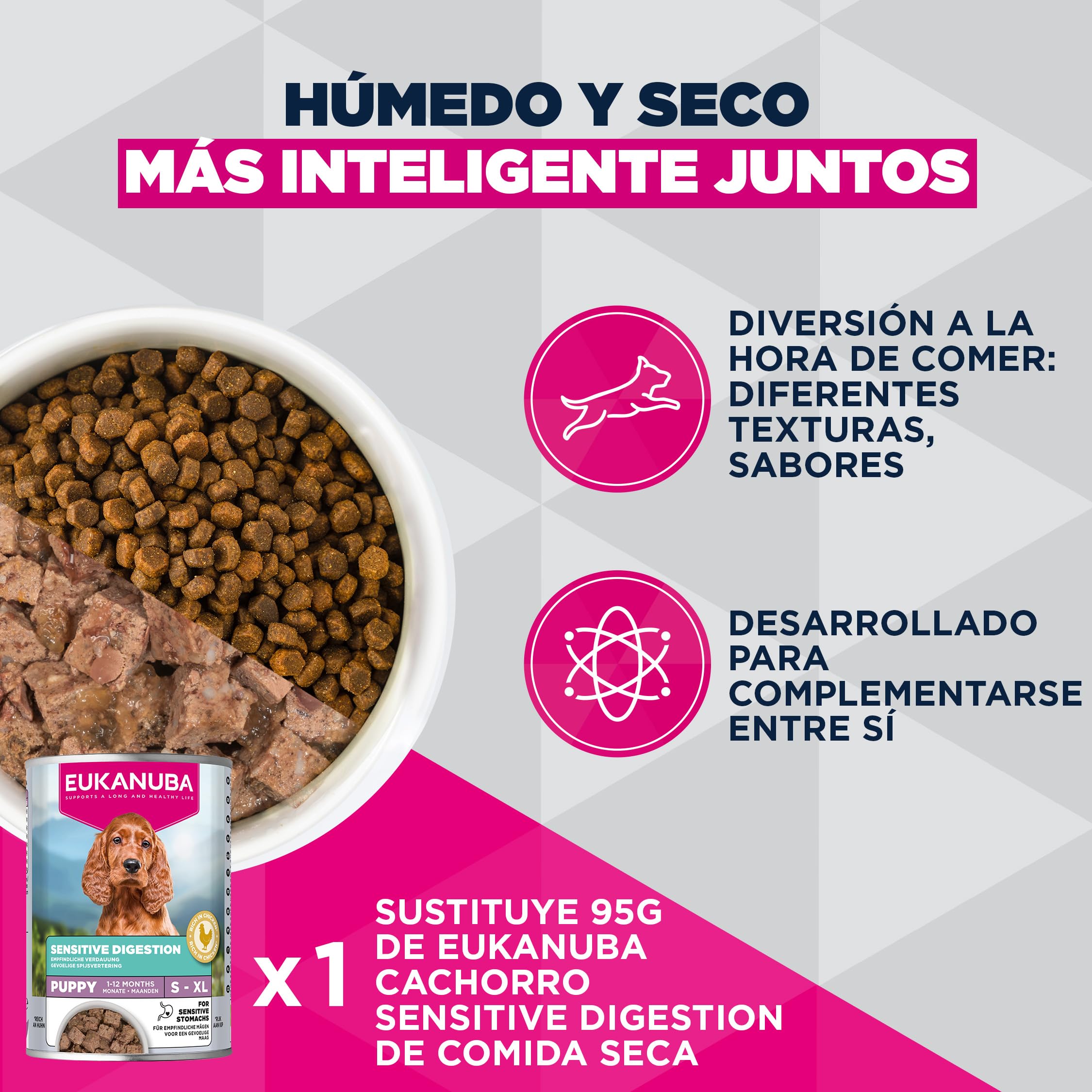 EUKANUBA Sensitive Digestion Alimento seco para Cachorros, Pollo&arroz,12kg