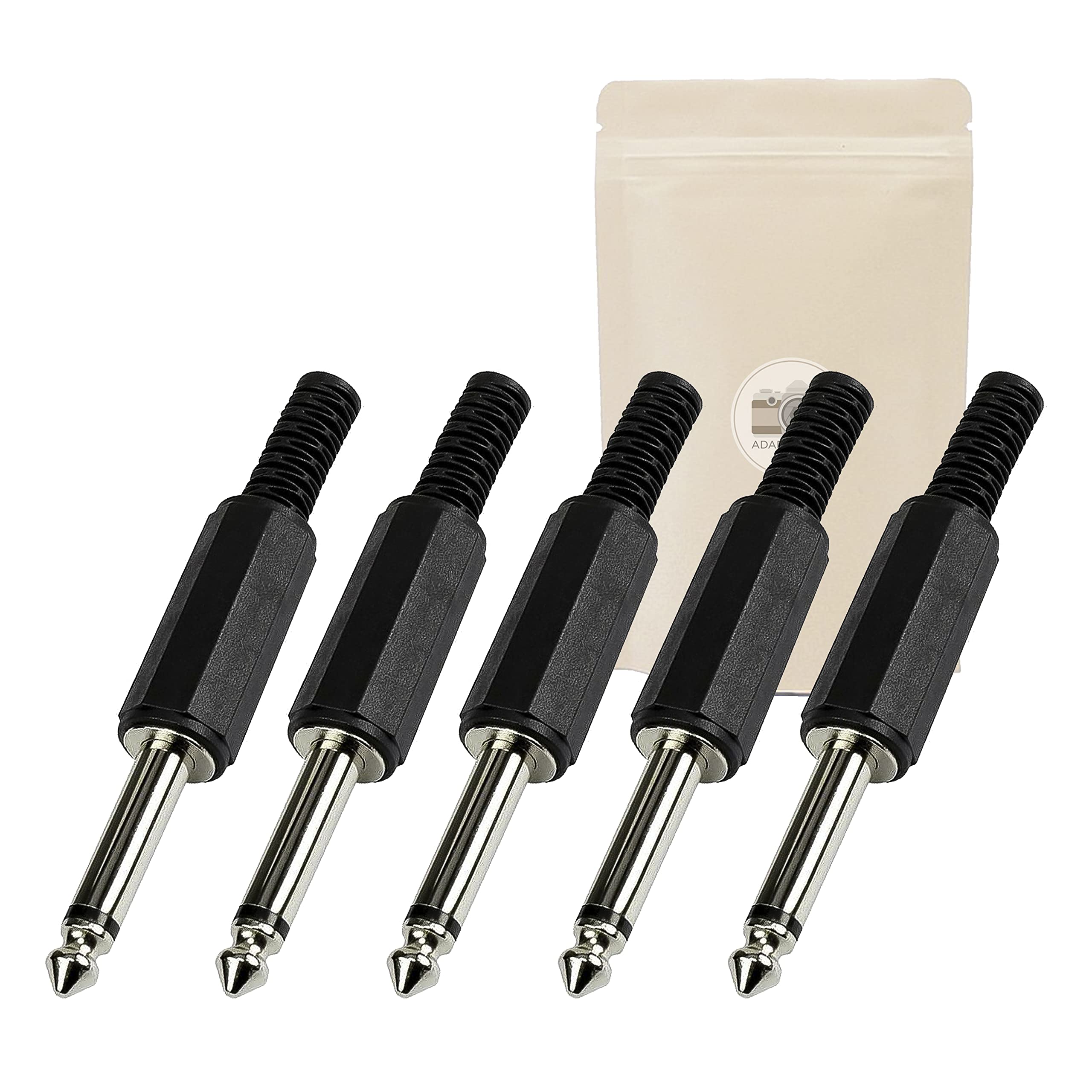 5 Spine Jack 6.35mm Maschio A 90° - Per Chitarra, Microfono, Altoparlante, Da Saldare - Foto 6