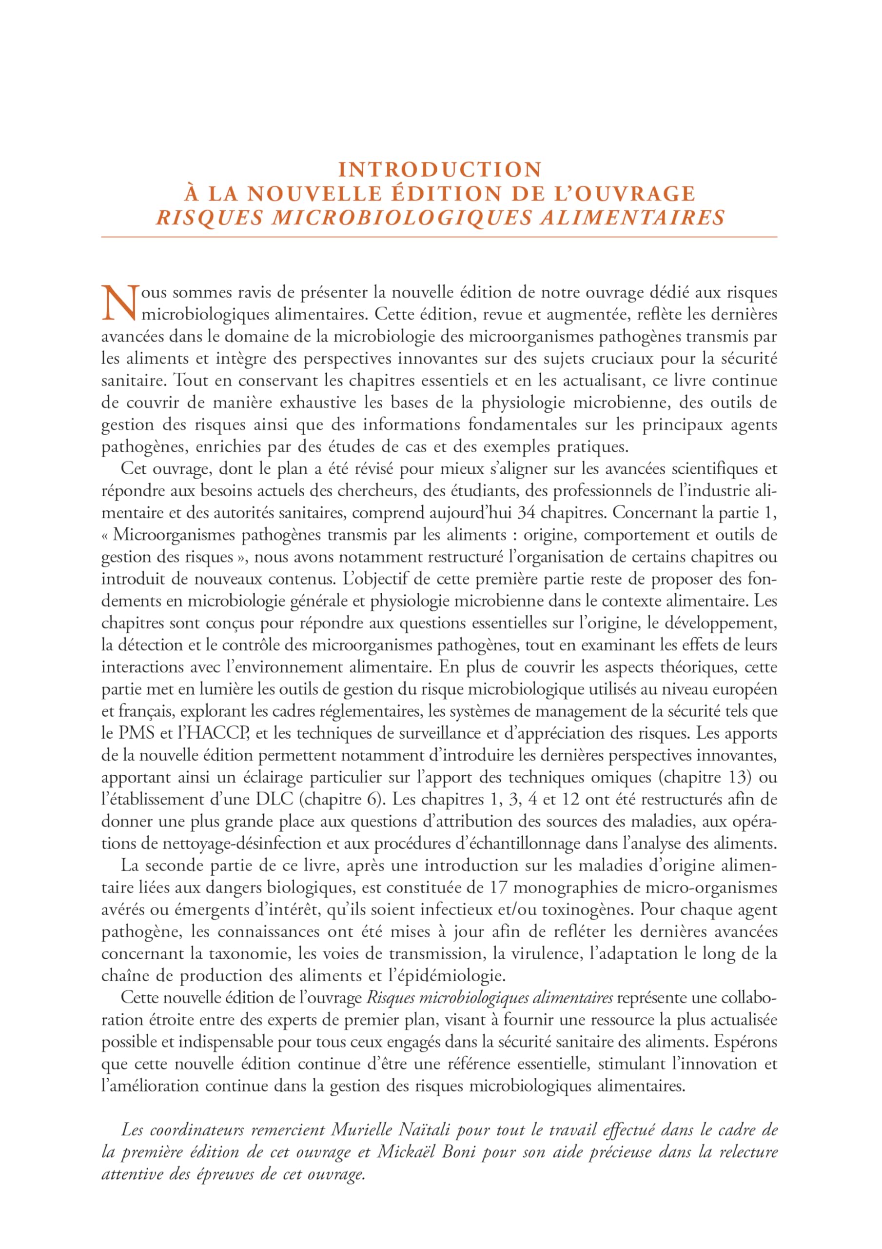 Risques microbiologiques alimentaires (2e édition)