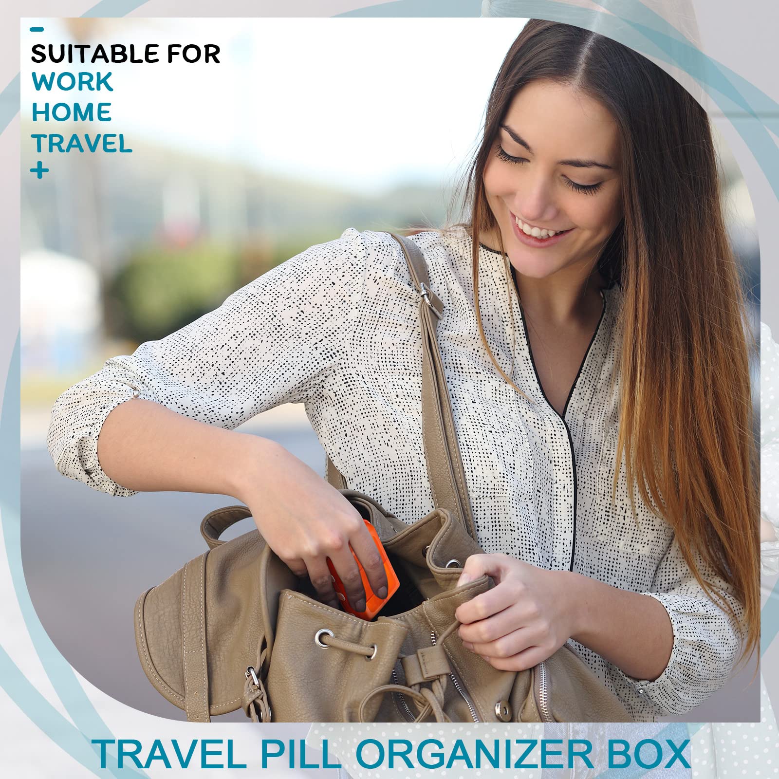 Mumufy Lot de 32 piluliers portables à 10 compartiments pour pilules de voyage quotidiens pour vitamines et poissons, huiles, différents médicaments, 8 couleurs