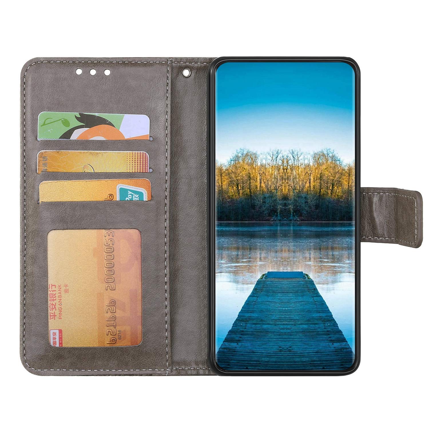 Uposao Compatibile con Huawei P20 Lite Cover Pelle Bling