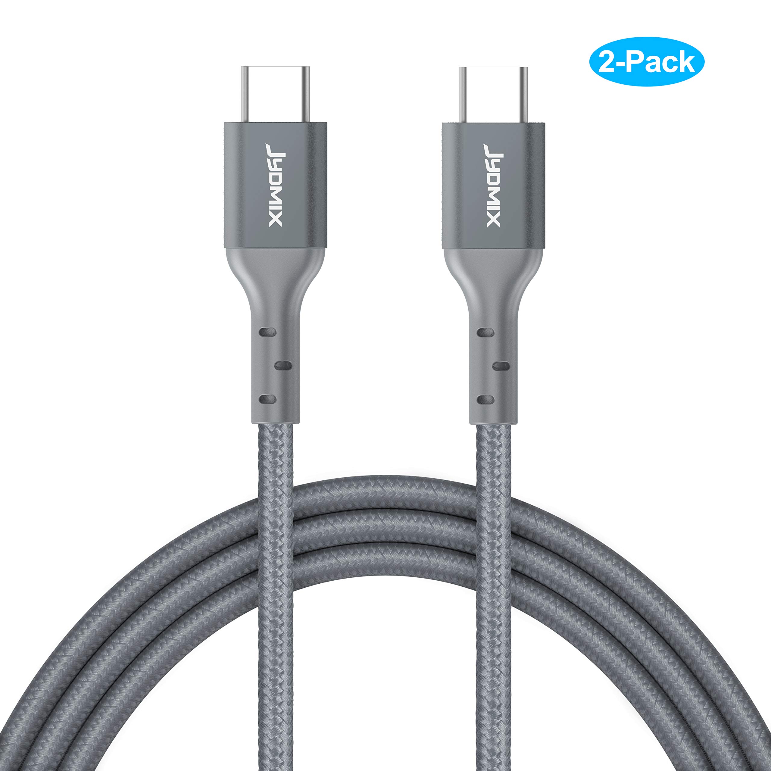 USB Type C to USB C Cable 2.0 (6ft) 20V/3A 2 Pack Fast Charger Cord (Silver, 6ft) 2