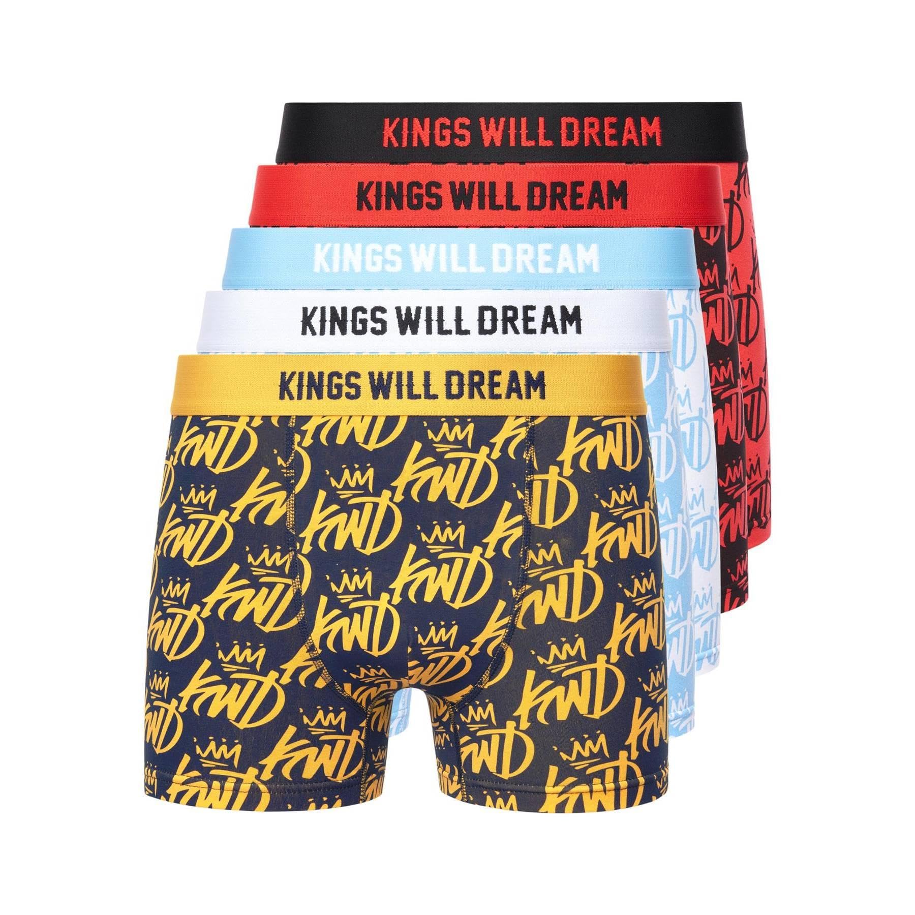 Kings Will Dream Tagged Men's 5Pk Boxer Shorts  Colour : Multi