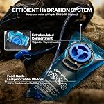 EVERFUN Hydration Sac à dos pour l'eau avec blason d'eau 2L/3L Paquet de jour de randonnée Femmes Hommes Léger Isolation Sac à dos pour la journée de randonnée, de vélo, de course, d'escalade, Camping