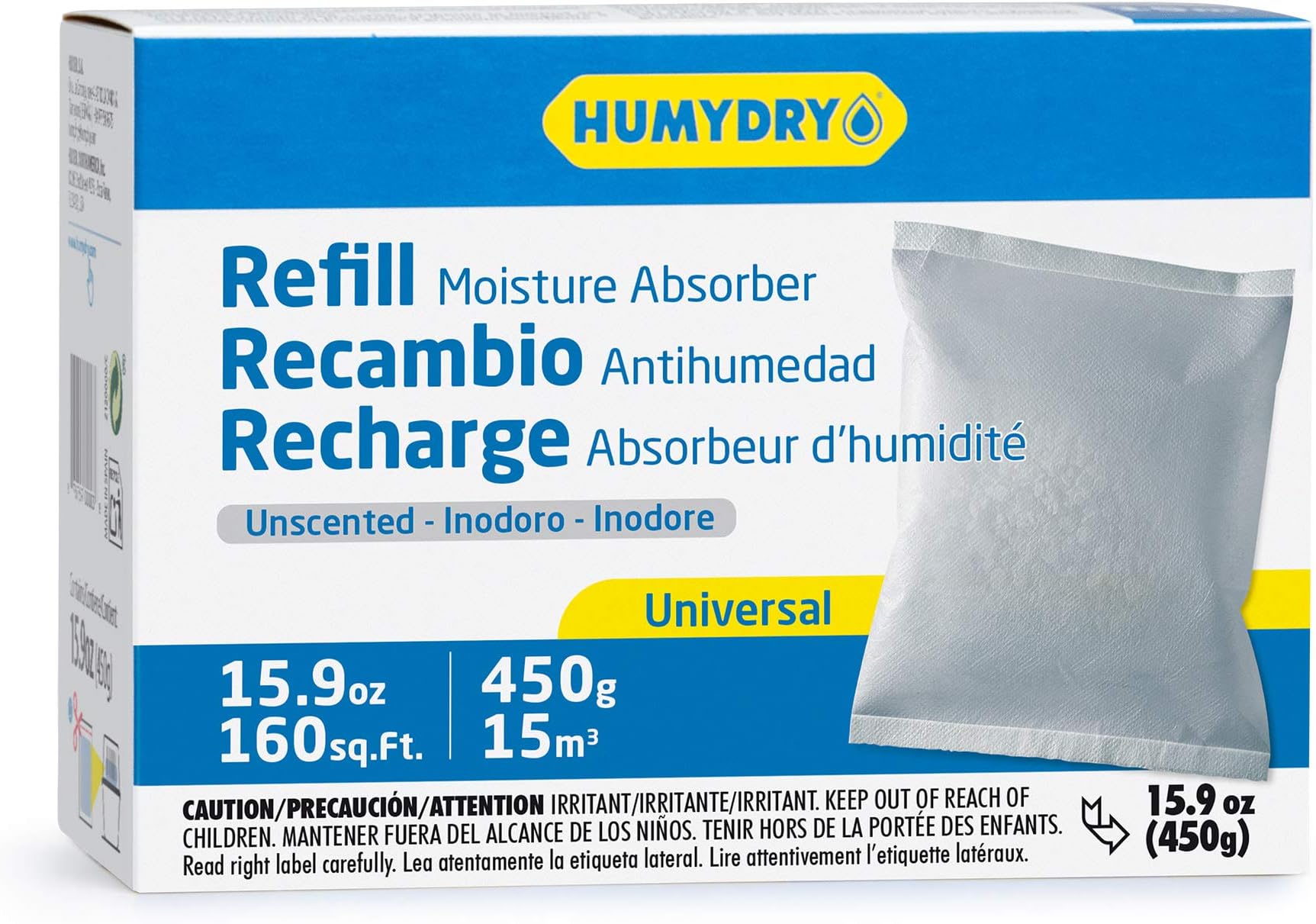 USA60001C12 Unscented Moisture Absorber Refill, 35.3-Ounce