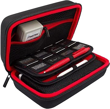 TAKECASE Hard Shell Carrying Case - Compatible with Nintendo 3DS XL and 2DS XL - Fits 16 Game Cards and Wall Charger - Includes Removable Accessories ...