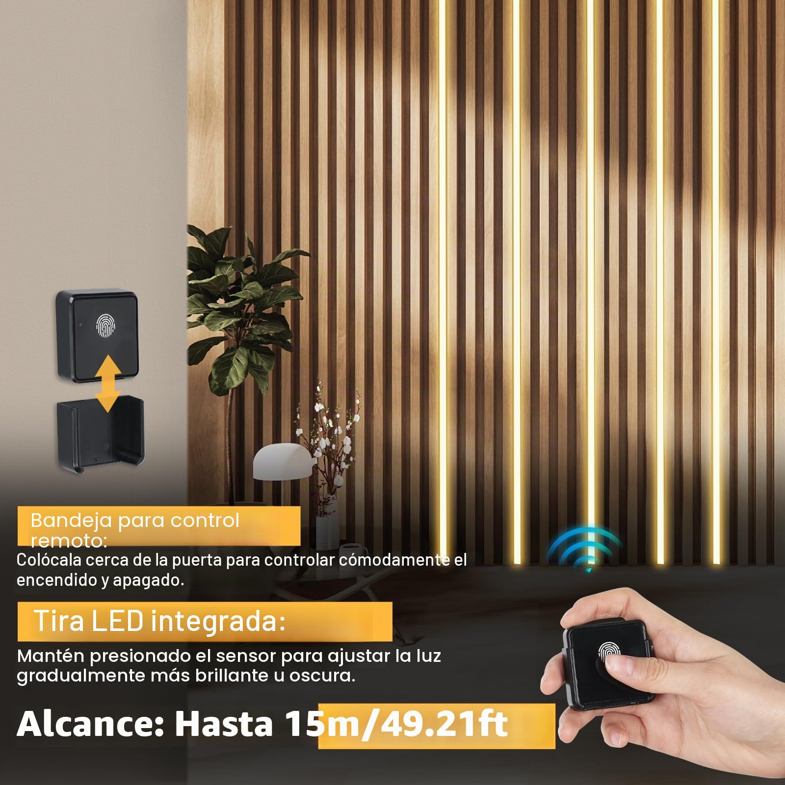 WMLBK LED negro para paneles acústicos, 2.4m incorporados paneles acústicos tira LED flexible LED pizarra 12×12mm LED pizarra Accesorios paneles acústicos (2 piezas)