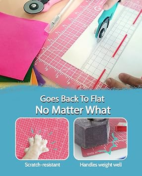 G+ Self-Healing Reversible Cutting Mat - A3 12x18 for Fabric; Double-Sided Cutting Board for Sewing, Crafting, Quilting, Scrapbooking, Rotary Cutting - Perfect for Creators