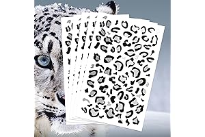 Alluring Silver Leopard Prowess Depicted As Temporary Tattoos