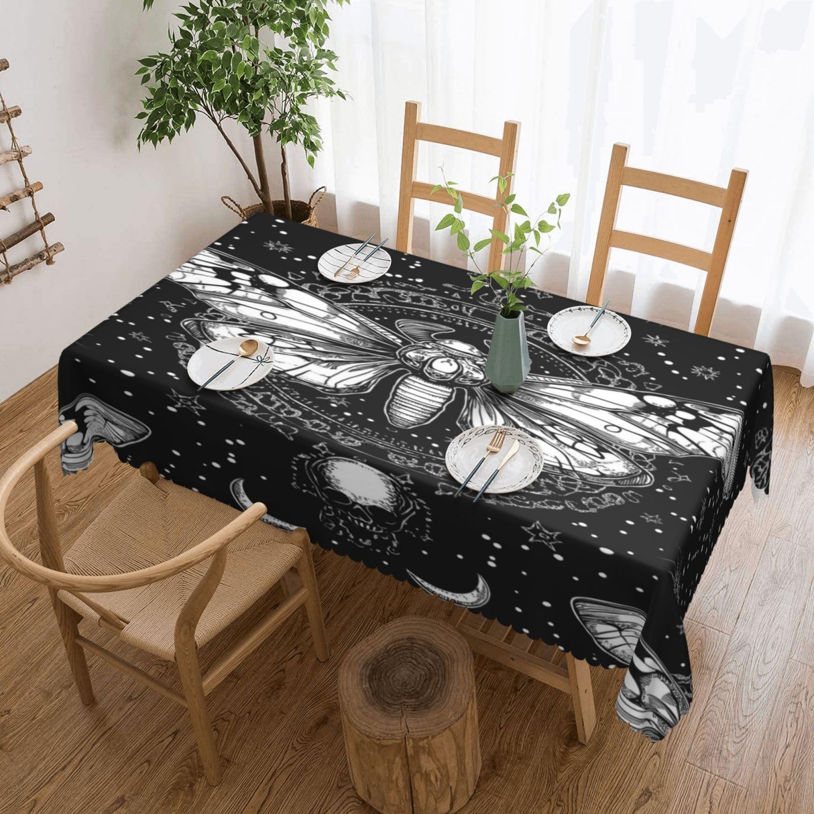 Nappe de table pour salle à manger fête jardin motif papillon