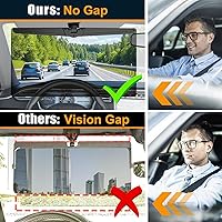 Vista 3 de Extensor de visera solar Veharvim para automóviles, extensor de visera de coche polarizado bloqueador solar UV400, extensión de visera ajustable