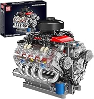Mould King 10171 V8 Engine Model Kit: Running LSX454 8-Cylinder Building Blocks STEM Toy for Adults & Kids 14+ (487+ PCS)
