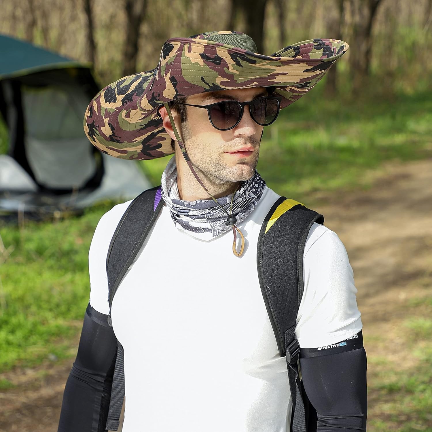 6" Wide Brim Sun Protection Hat Outdoor Unisex Bucket Hats for Hiking Beach Fishing Safari Garden Lawn Yard Work Kayaking - Image 4