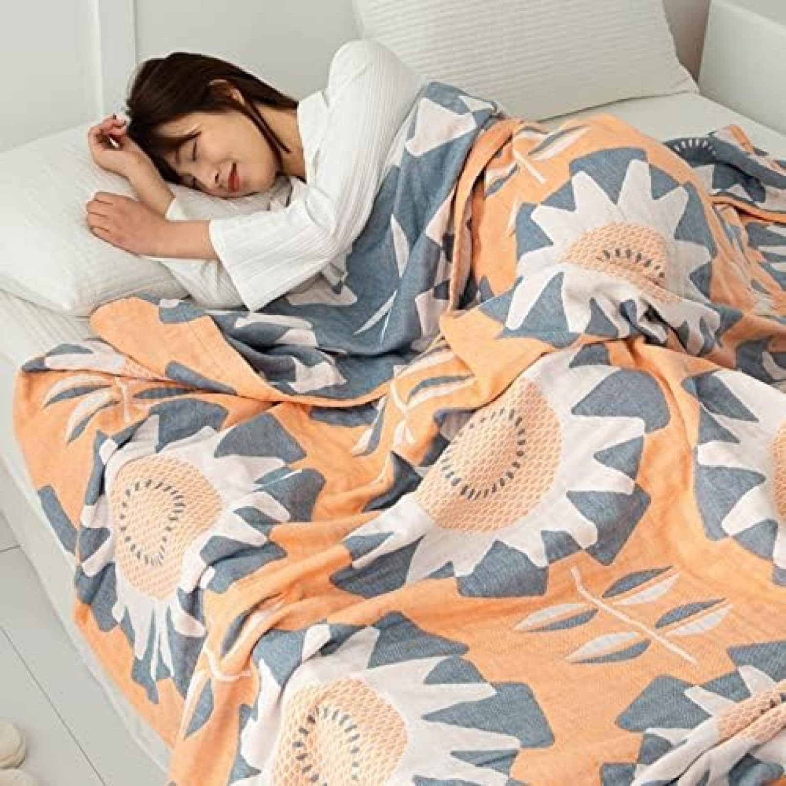 Amazon｜6重織り タオルケット ガーゼケット ハーフ