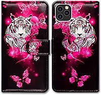 Vista 12 de Funda para iPhone 12 Pro Max, diseño de libélula con tapa y soporte para tarjeta y soporte para iPhone 12 Pro Max