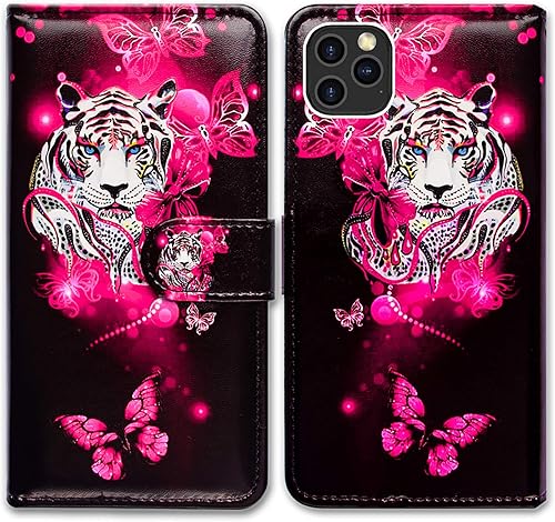 Miniatura 12 de Funda para iPhone 12 Pro Max, diseño de libélula con tapa y soporte para tarjeta y soporte para iPhone 12 Pro Max Linda libélula,Patrón de pájaro